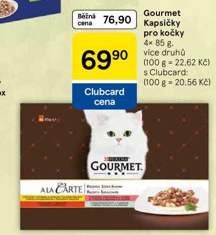 Gourmet Kapsičky pro kočky, 4× 85 g