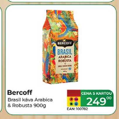 Bercoff Brasil káva Arabica & Robusta 900g 