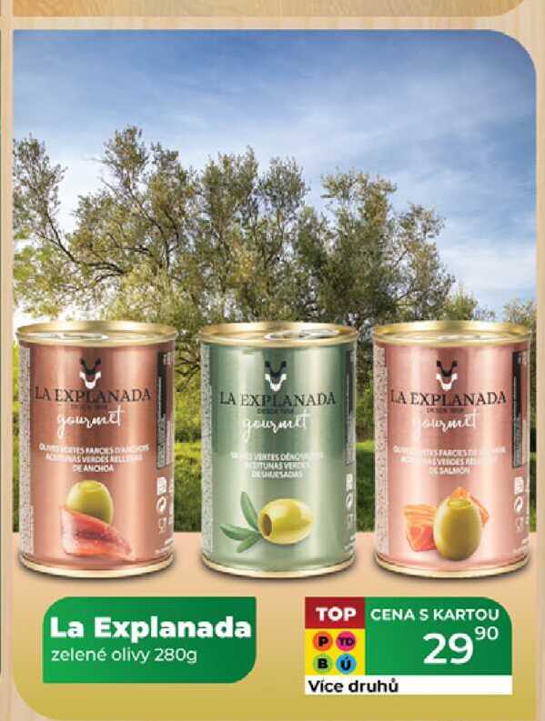 La Explanada zelené olivy 280g  