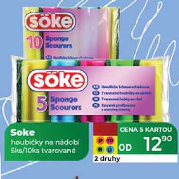 Soke houbičky na nádobí 5ks/10ks tvarované  