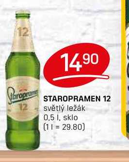 STAROPRAMEN 12 světlý ležák 0,5l