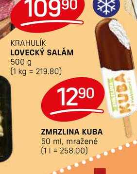 ZMRZLINA KUBA 50 ml, mražené 