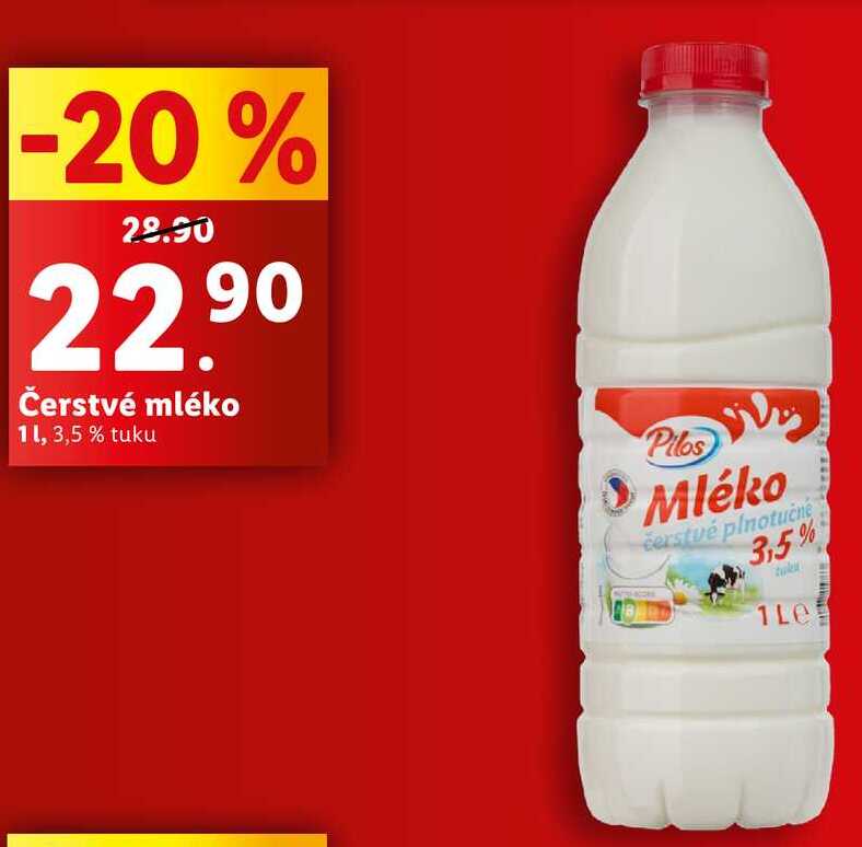 Čerstvé mléko, 1 l