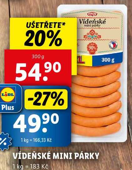 Vídeňské mini párky, 300 g