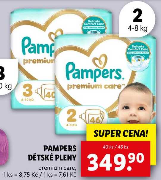 PAMPERS DĚTSKÉ PLENY, 40 ks/46 ks
