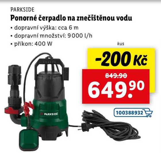 Ponorné čerpadlo na znečištěnou vodu
