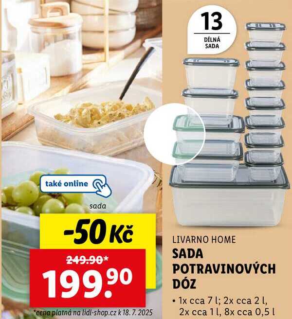 SADA POTRAVINOVÝCH DÓZ  