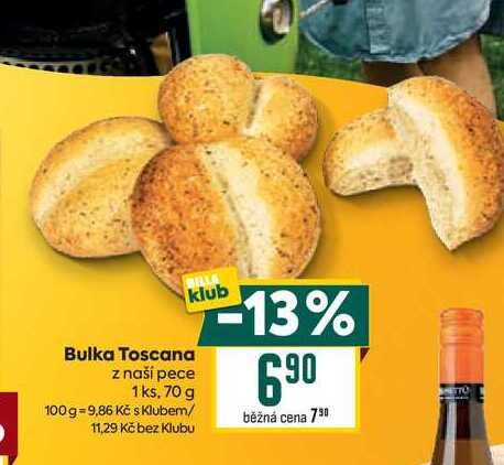 Bulka Toscana z naší pece 1 ks, 70 g 