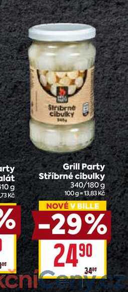 Grill Party Stříbrné cibulky 340/180 g 