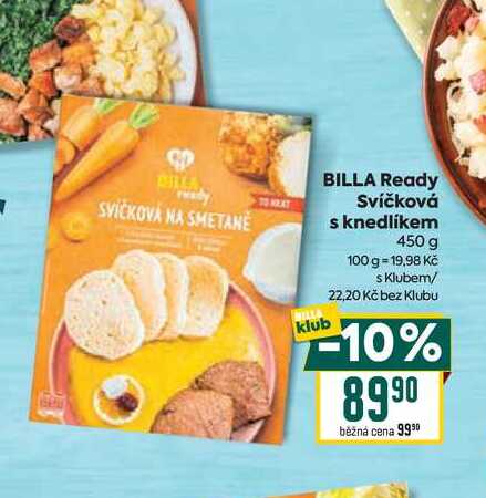 BILLA Ready Svíčková s knedlíkem 450 g  