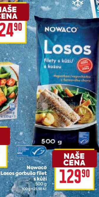 Nowaco Losos gorbuša filet s kůží 500 g