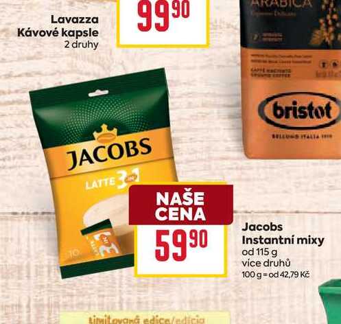 Jacobs Instantní mixy od 115 g 