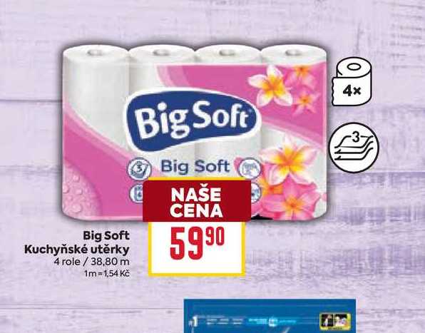 Big Soft Kuchyňské utěrky 4 role 