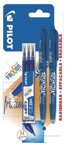 Pilot FriXion Clicker M 2 ks + 3 náplně modrá, 1 KS