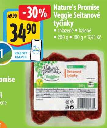 Nature's Promise Veggie Seitanové tyčinky, 200 g 