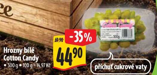 Hrozny bílé Cotton Candy, 300 g 
