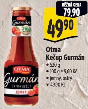 Otma Kečup Gurmán, 520 g 