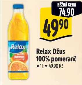 Relax Džus 100% pomeranč 1 l