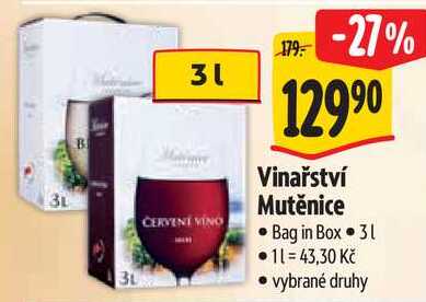 Vinařství Mutěnice, 3 l