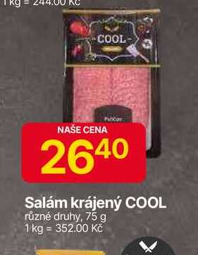 COOL salám různé druhy, 75 g