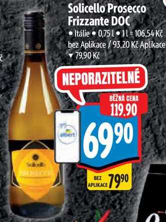 Solicello Prosecco Frizzante DOC, 0,75 l