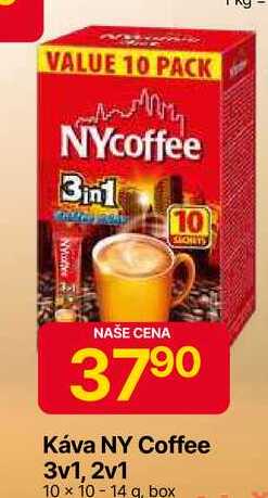 NY Coffee 3v1, 2v1 10 x 10 14 q, box 