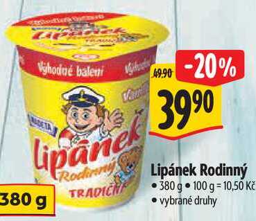Lipánek Rodinný, 380 g
