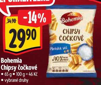 Bohemia Chipsy čočkové, 65 g 