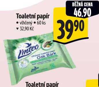 Toaletní papír vlhčený, 60 ks