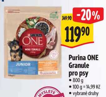 Purina ONE Granule pro psy, 800 g 
