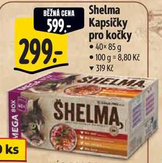 Shelma Kapsičky pro kočky, 40x 85 g