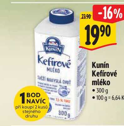   Kunín Kefírové mléko 300 g  