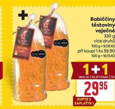 Babiččiny těstoviny vaječné 330 g 
