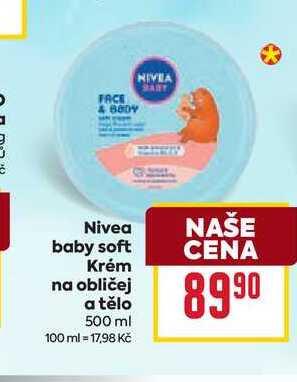 Nivea baby soft Krém na obličej a tělo 500 ml 