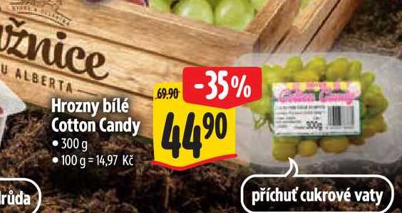  Hrozny bílé Cotton Candy 300 g  