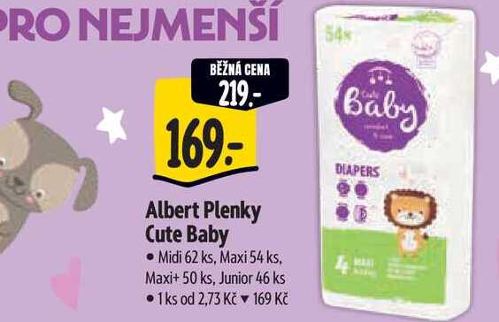  Albert Plenky Cute Baby Midi 62 ks, Maxi 54 ks, Maxi+ 50 ks, Junior 46 ks  