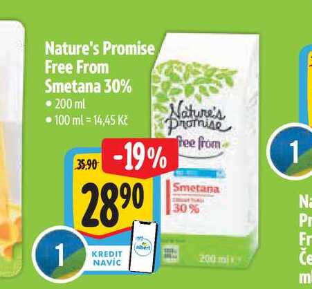   Nature's Promise free from Smetana 30%  200 ml