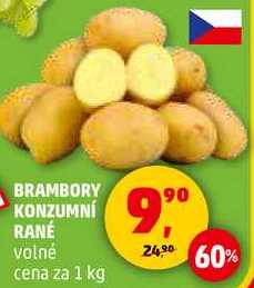 BRAMBORY KONZUMNÍ RANÉ, 1 kg 