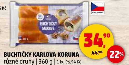 BUCHTIČKY KARLOVA KORUNA různé druhy, 360 g 