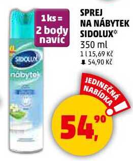 SPREJ NA NÁBYTEK SIDOLUX, 350 ml 