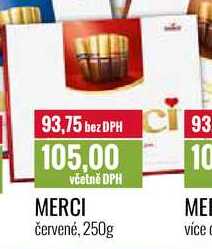 MERCI červené, 250g 