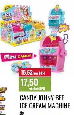 CANDY JOHNY BEE ICE CREAM MACHINE 8g 