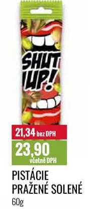 PISTÁCIE PRAŽENÉ SOLENÉ 60g 
