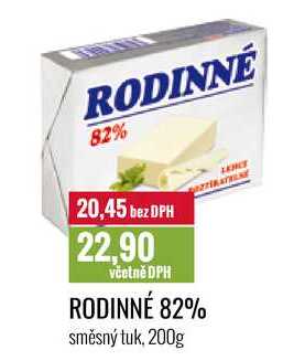 RODINNÉ 82% směsný tuk, 200g 
