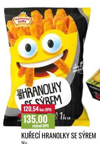 KUŘECÍ HRANOLKY SE SÝREM 1Kg 