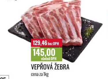 VEPŘOVÁ ŽEBRA cena za 1kg 