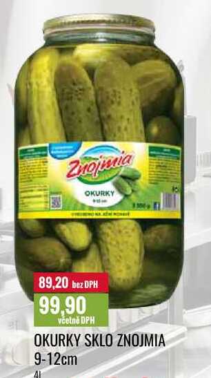 OKURKY SKLO ZNOJMIA 9-12cm 4l