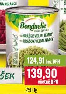 Bonduelle HRÁŠEK VELMI JEMNÝ 2500g