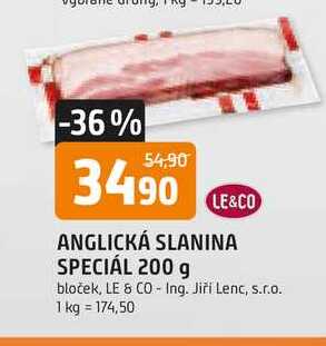 Le & Co Anglická slanina speciál blok