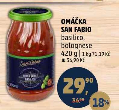 OMÁČKA SAN FABIO basilico, bolognese, 420 g  
